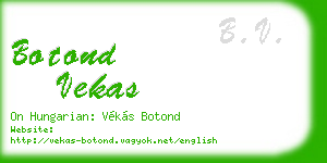 botond vekas business card
